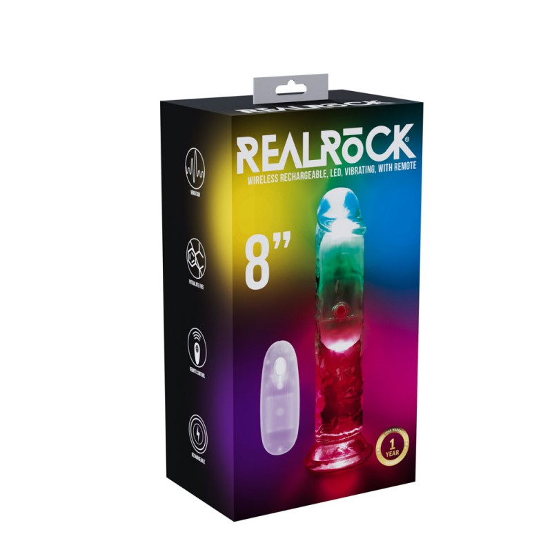 Realrock Led Vibrating Dong 8'' No Balls