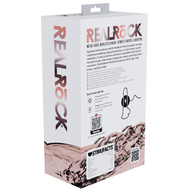 Realrock Metal Head 7'' Rechargeable Dildo - Tan Realrock Metal Head 7'' Rechargeable Dildo - Tan