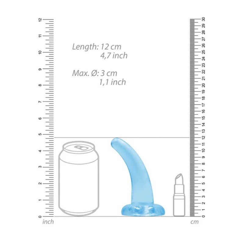 Realrock Non Realistic 4.5'' Dildo with Suction Cup - Blue Realrock Non Realistic 4.5'' Dildo with Suction Cup - Blue