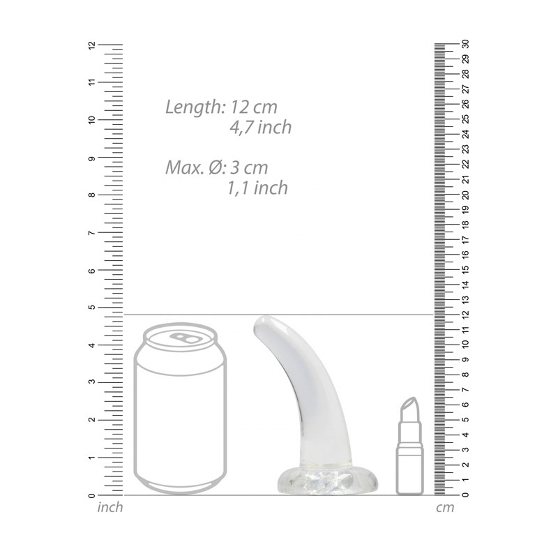 Realrock Non Realistic 4.5'' Dildo with Suction Cup - Clear Realrock Non Realistic 4.5'' Dildo with Suction Cup - Clear