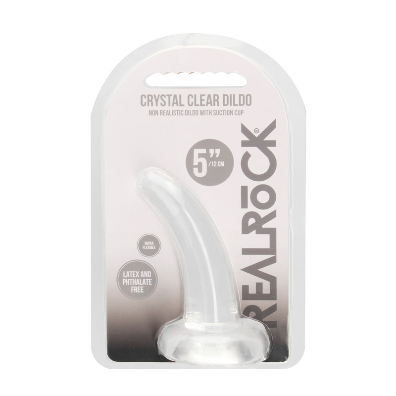 Realrock Non Realistic 4.5'' Dildo with Suction Cup - Clear Realrock Non Realistic 4.5'' Dildo with Suction Cup - Clear