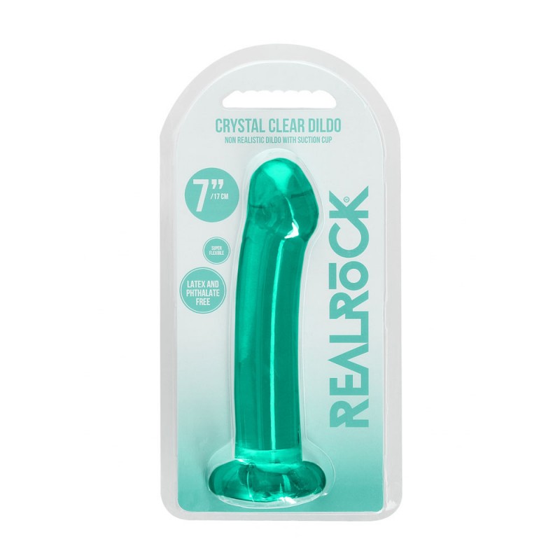 Realrock Non Realistic 7'' Dildo with Suction Cup - Turquoise Realrock Non Realistic 7'' Dildo with Suction Cup - Turquoise
