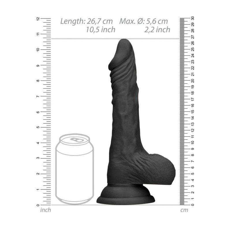 RealRock 10'' Realistic Dong with Balls - Black RealRock 10'' Realistic Dong with Balls - Black