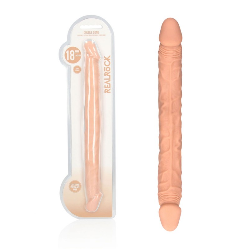 Realrock 18'' Realistic Double Dildo - Flesh