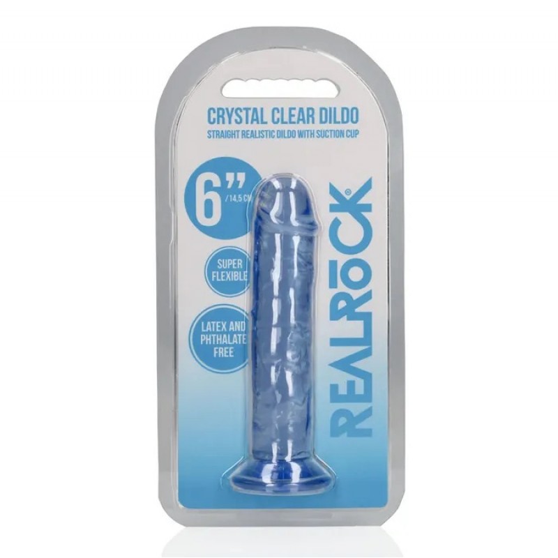 Realrock Straight 6'' Dildo - Blue Realrock Straight 6'' Dildo - Blue