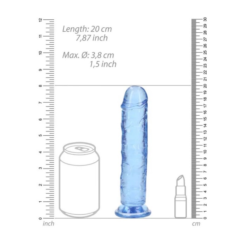 Realrock Straight 7'' Dildo - Blue Realrock Straight 7'' Dildo - Blue