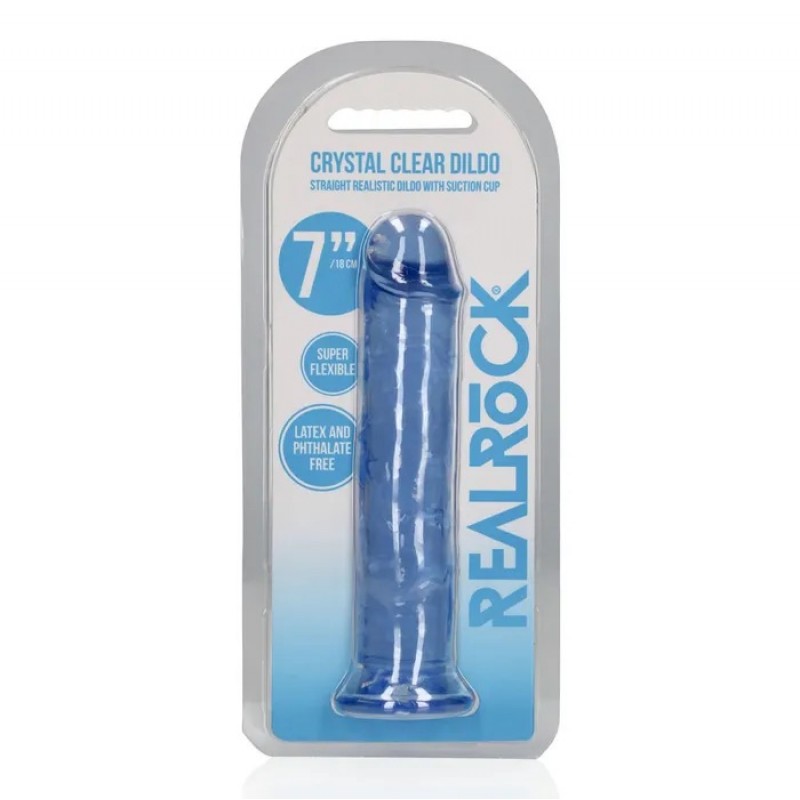 Realrock Straight 7'' Dildo - Blue Realrock Straight 7'' Dildo - Blue