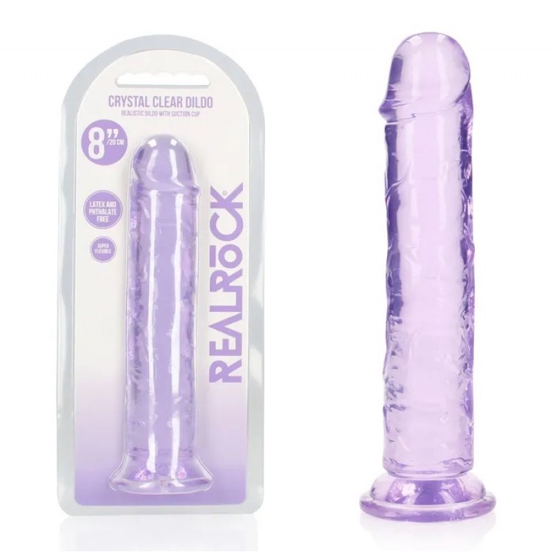 Realrock Straight 8'' Dildo - Purple