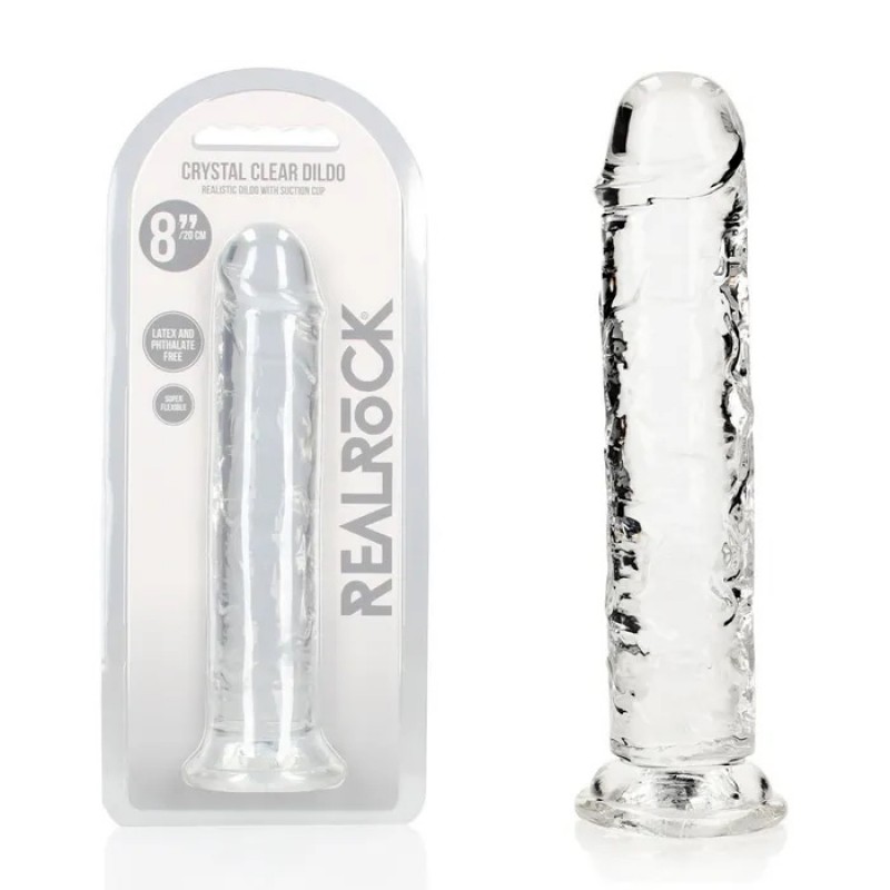 Realrock Straight 8'' Dildo - Transparent