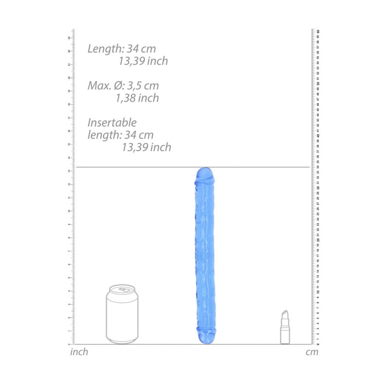 RealRock Double Ended 13-inch Dildo - Blue RealRock Double Ended 13-inch Dildo - Blue