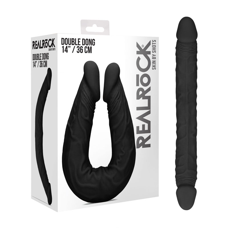 RealRock 14'' Double Dildo - Black