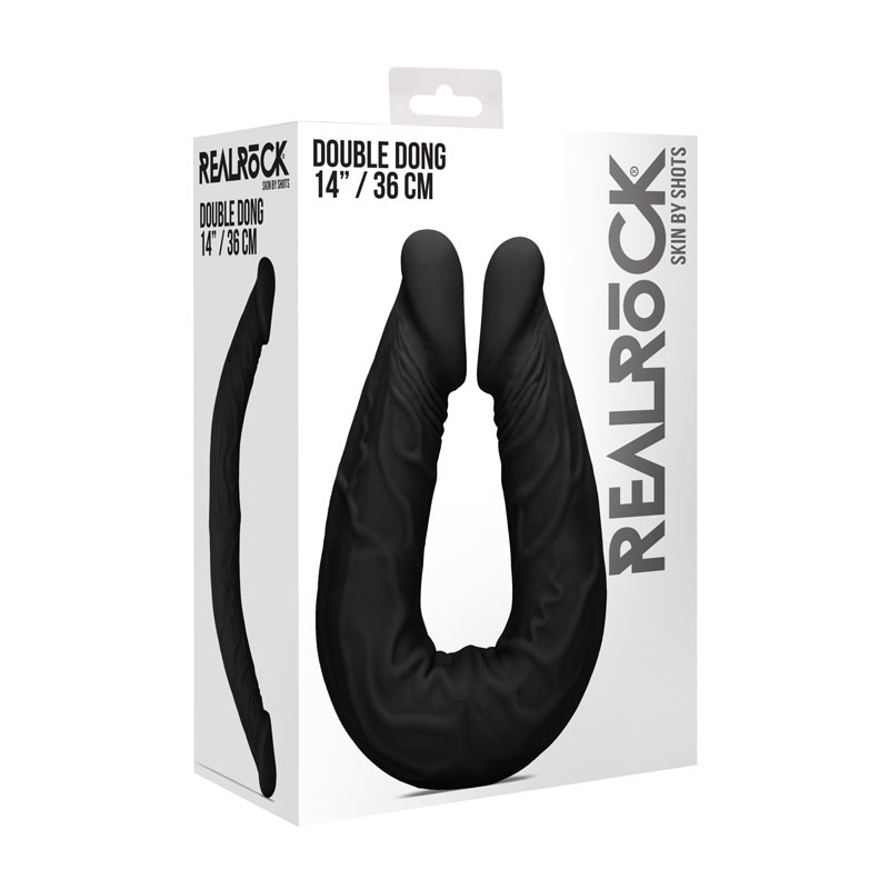 RealRock 14'' Double Dildo - Black RealRock 14'' Double Dildo - Black