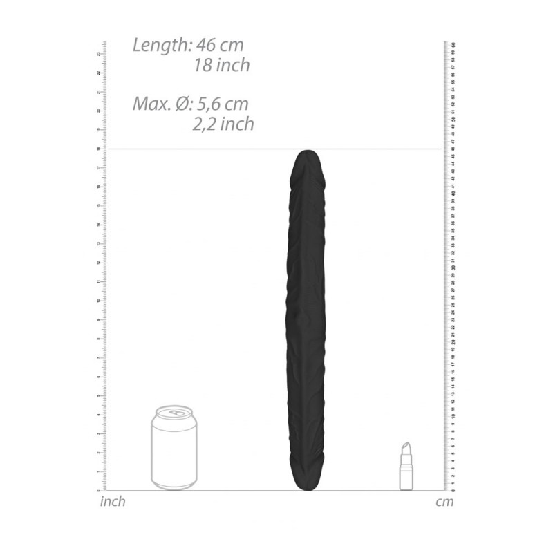 RealRock 18'' Double Dildo - Black RealRock 18'' Double Dildo - Black
