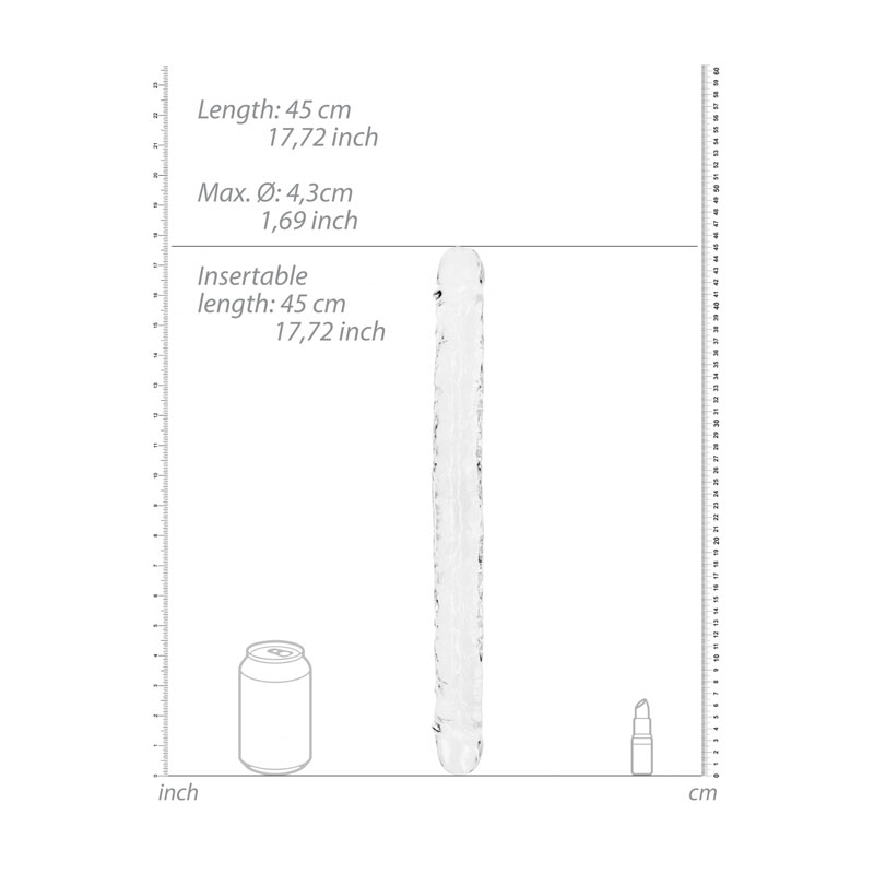 RealRock Double Ended 18-inch Dildo - Clear RealRock Double Ended 18-inch Dildo - Clear