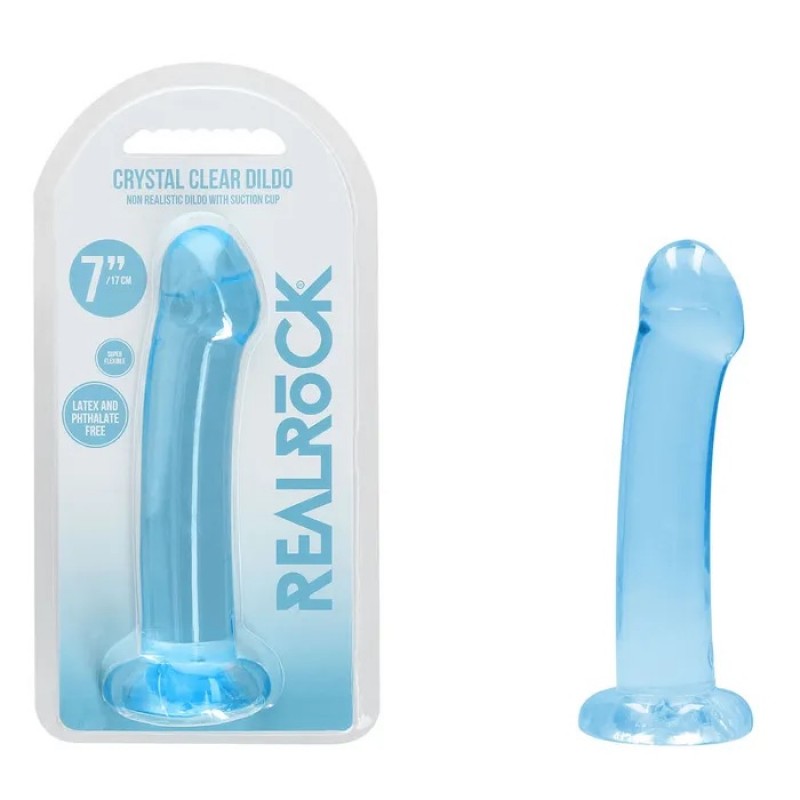 Realrock Non Realistic 7'' Dildo with Suction Cup - Blue