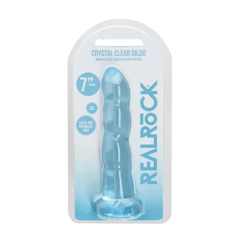 RealRock 7'' Dildo with Suction Cup - Blue RealRock 7'' Dildo with Suction Cup - Blue