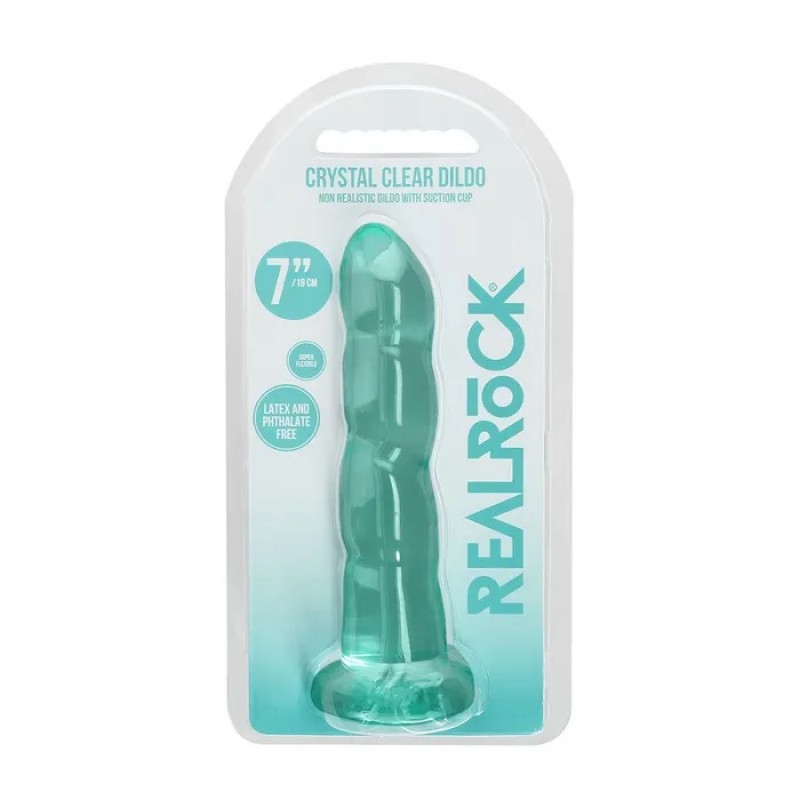 RealRock 7'' Dildo with Suction Cup - Turquoise RealRock 7'' Dildo with Suction Cup - Turquoise