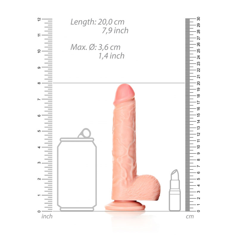 Realrock Straight Realistic 7'' Dildo With Balls - Flesh Realrock Straight Realistic 7'' Dildo With Balls - Flesh
