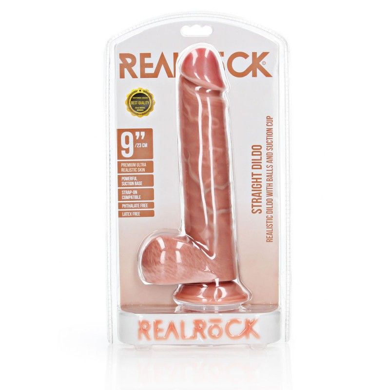 Realrock Realistic 9'' Dildo with Balls - Flesh Realrock Realistic 9'' Dildo with Balls - Flesh