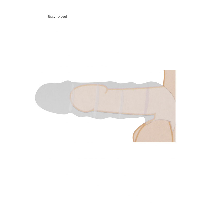 RealRock Realistic 8'' Penis Extender with Rings - Flesh RealRock Realistic 8'' Penis Extender with Rings - Flesh