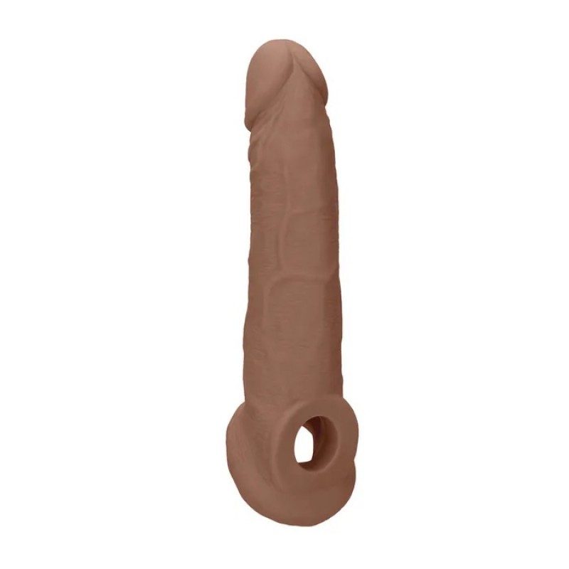 RealRock Realistic 9'' Penis Extender with Rings - Tan RealRock Realistic 9'' Penis Extender with Rings - Tan