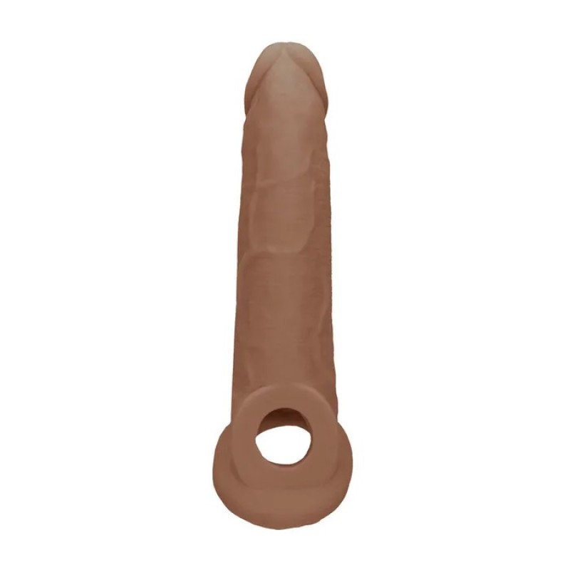 RealRock Realistic 9'' Penis Extender with Rings - Tan RealRock Realistic 9'' Penis Extender with Rings - Tan