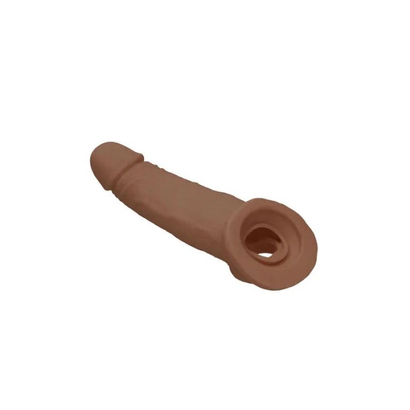 RealRock Realistic 9'' Penis Extender with Rings - Tan RealRock Realistic 9'' Penis Extender with Rings - Tan