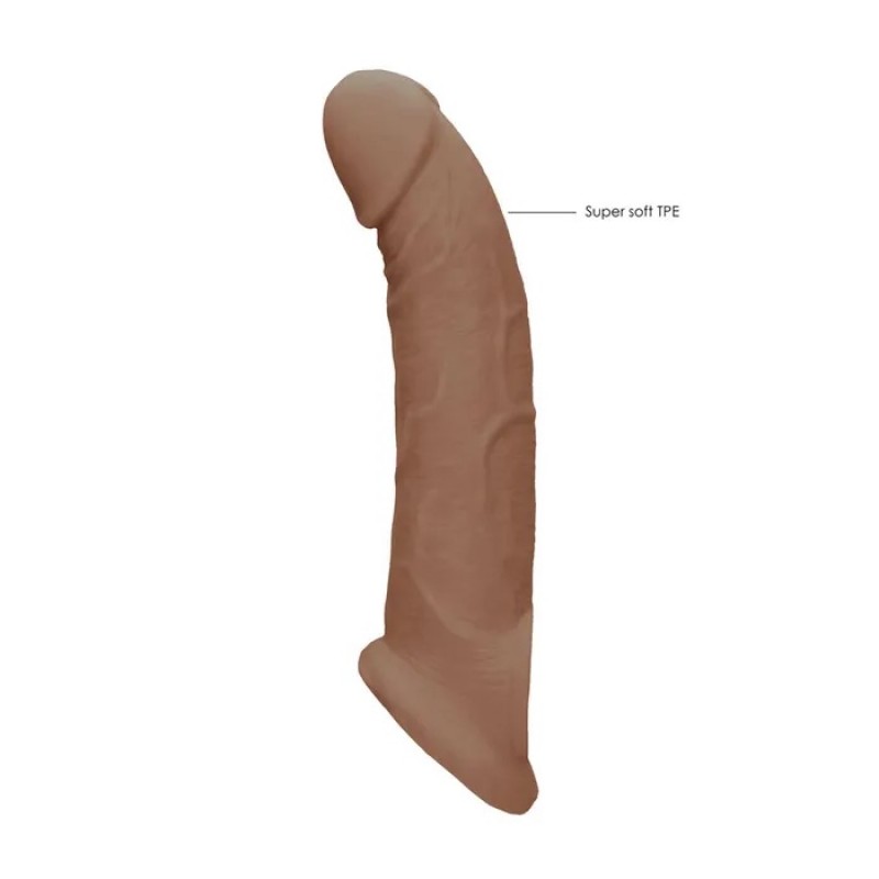 RealRock Realistic 9'' Penis Extender with Rings - Tan RealRock Realistic 9'' Penis Extender with Rings - Tan