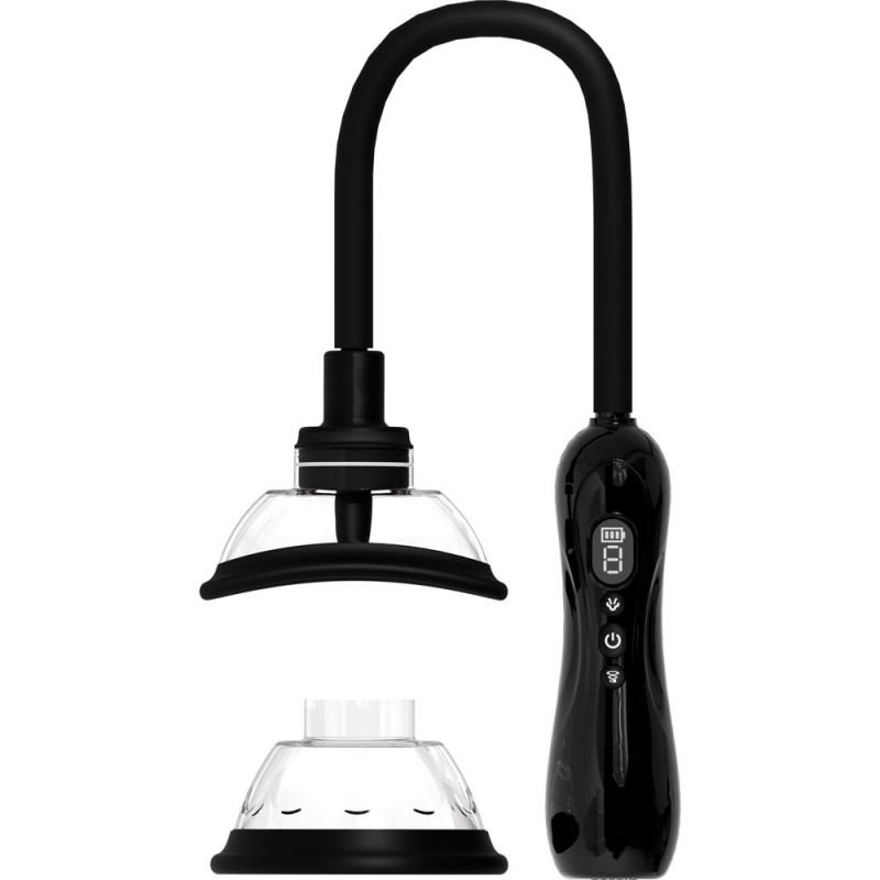 Pumped Vulva & Breast Pump with Tongue - Black Pumped Vulva & Breast Pump with Tongue - Black