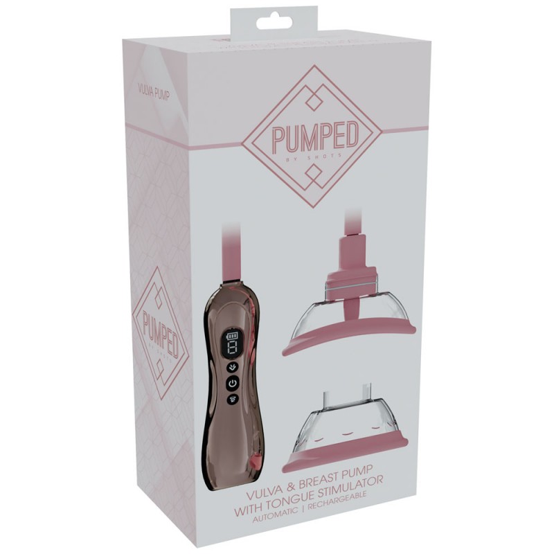 Pumped Vulva & Breast Pump with Tongue - Rose Gold Pumped Vulva & Breast Pump with Tongue - Rose Gold