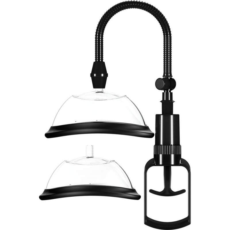 Pumped Vulva Pump with 2 Cups - Black Pumped Vulva Pump with 2 Cups - Black
