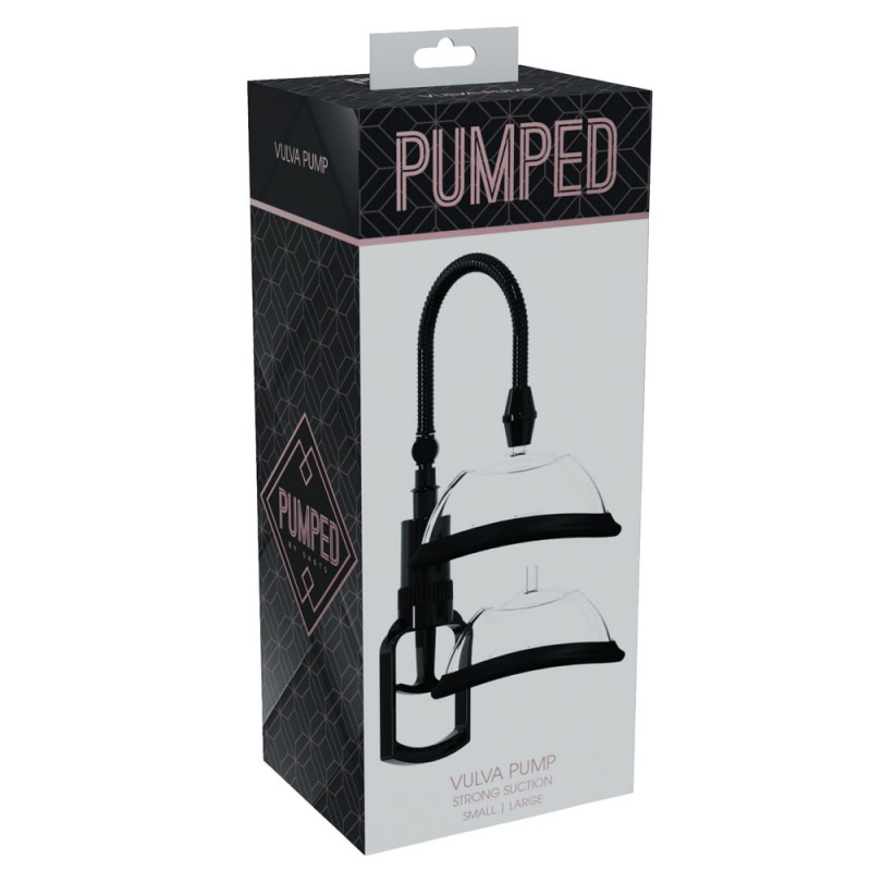 Pumped Vulva Pump with 2 Cups - Black Pumped Vulva Pump with 2 Cups - Black
