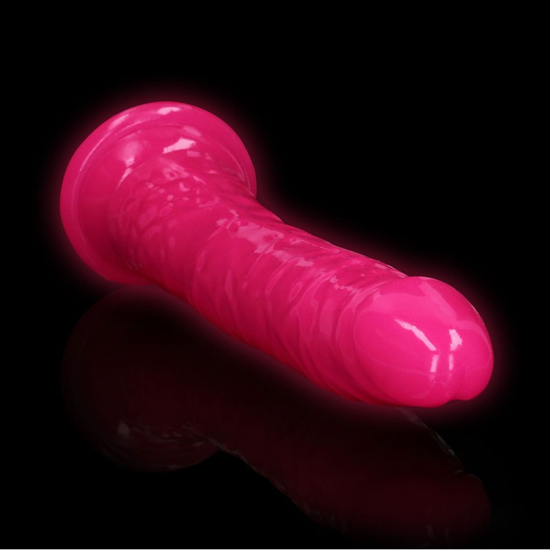 Realrock Slim Glow in the Dark 11'' Dong - Neon Pink Realrock Slim Glow in the Dark 11'' Dong - Neon Pink