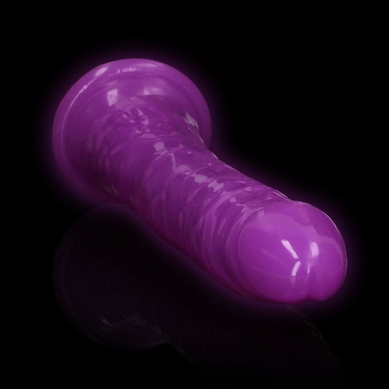 Realrock Slim Glow in the Dark 11'' Dong - Neon Purple Realrock Slim Glow in the Dark 11'' Dong - Neon Purple