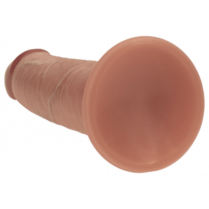 RealRock Dual Density 8'' Sliding Skin Silicone Dildo - Tan RealRock Dual Density 8'' Sliding Skin Silicone Dildo - Tan