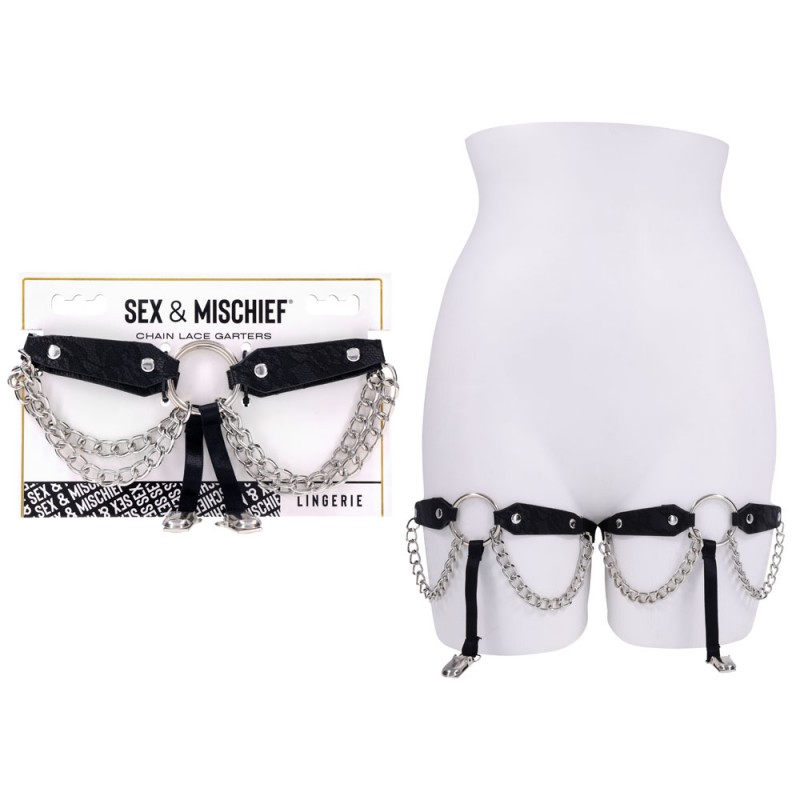 Sex & Mischief Chain Lace Garters