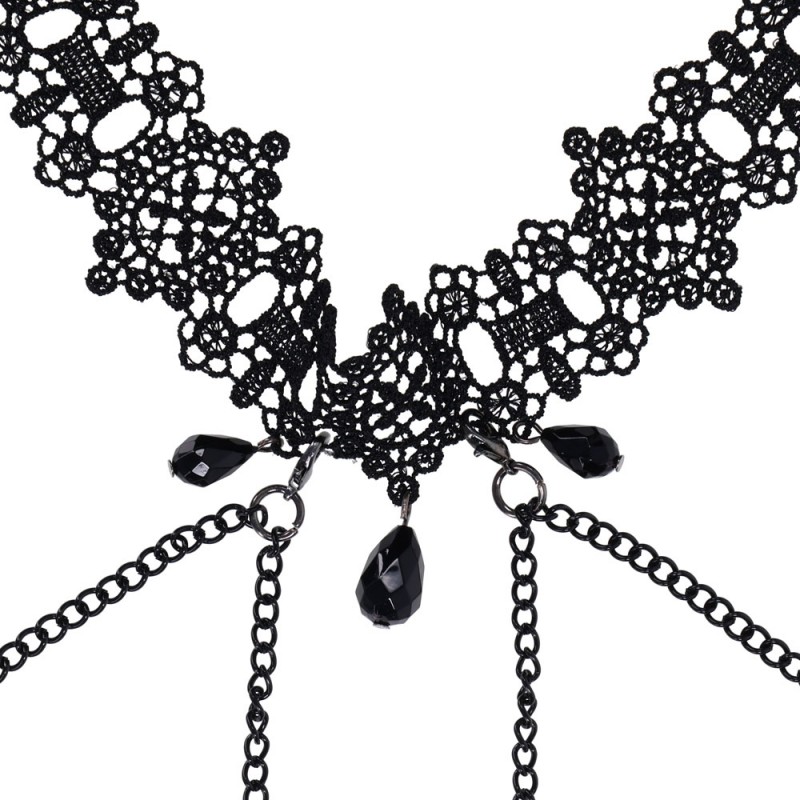 Sex & Mischief Lace Collar with Nipple Ties Sex & Mischief Lace Collar with Nipple Ties