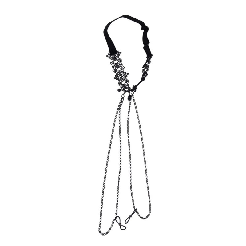 Sex & Mischief Lace Collar with Nipple Ties Sex & Mischief Lace Collar with Nipple Ties