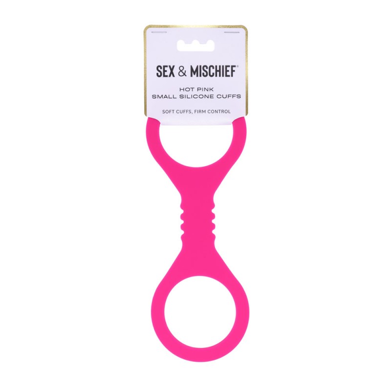 S&M Silicone Cuffs Small - Hot Pink