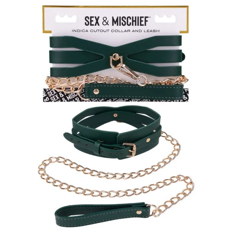 Sex & Mischief Indica Cutout Collar and Leash