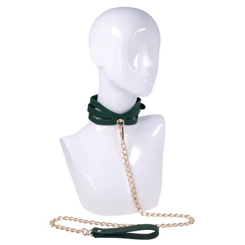 Sex & Mischief Indica Cutout Collar and Leash Sex & Mischief Indica Cutout Collar and Leash