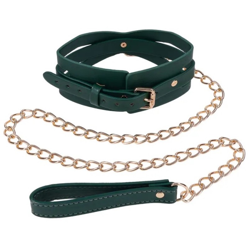 Sex & Mischief Indica Cutout Collar and Leash Sex & Mischief Indica Cutout Collar and Leash