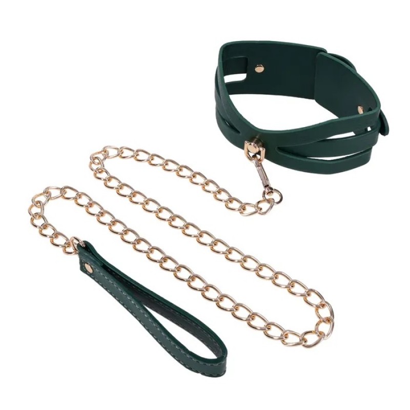 Sex & Mischief Indica Cutout Collar and Leash Sex & Mischief Indica Cutout Collar and Leash