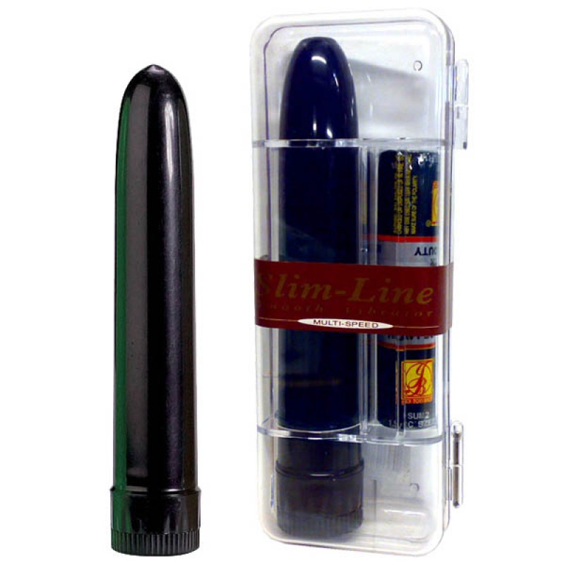Slim-Line Smooth Vibrator 7-inch - Black