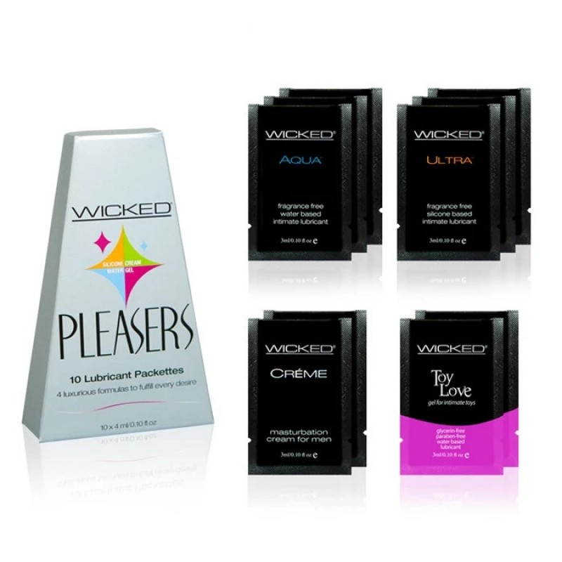 Wicked Pleasers - Mixed Lube Packettes (10pcs)