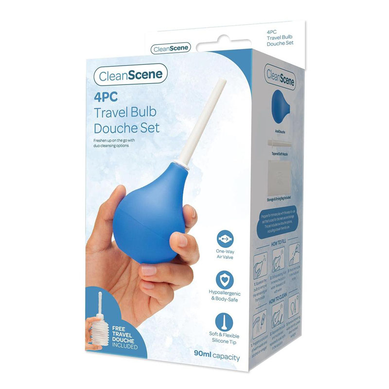 CleanScene 4-Piece Travel Bulb Douche Set