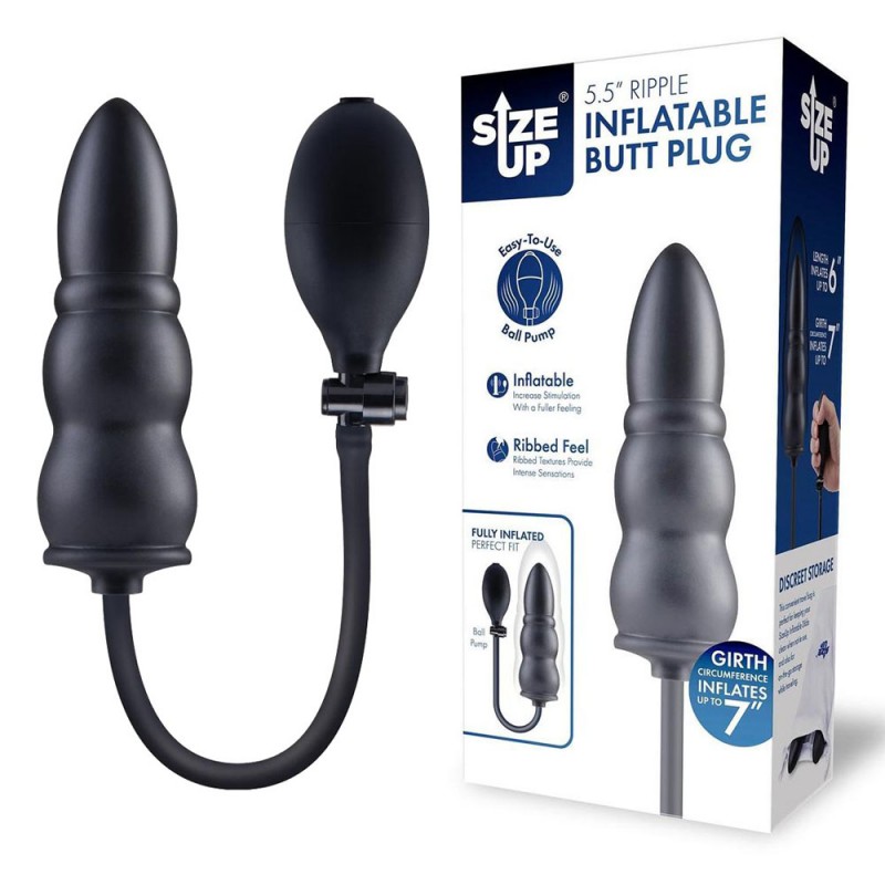 Size Up Ripple Inflatable Butt Plug 5.5 Inch