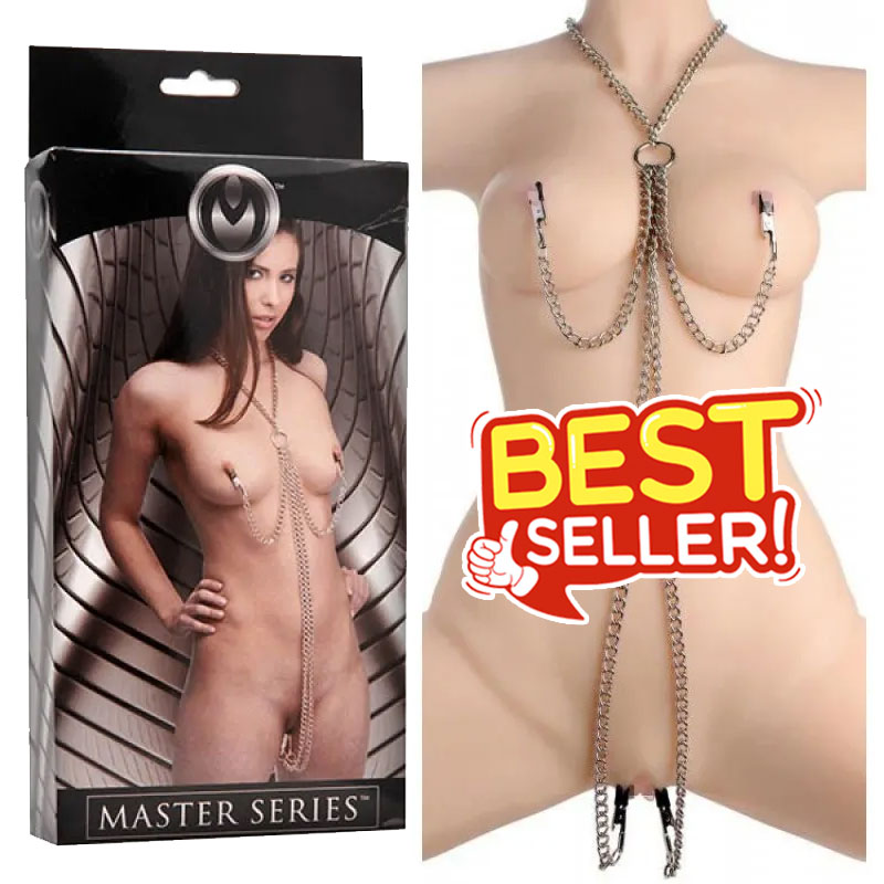 Master Series Collar Nipple and Clit Clamp Set