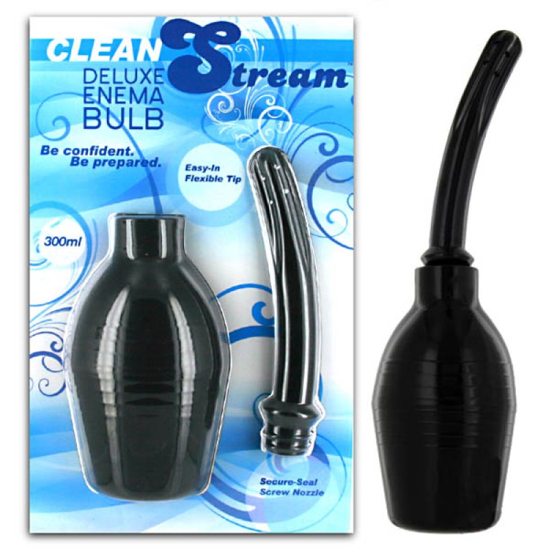 CleanStream Deluxe Enema Bulb - Black