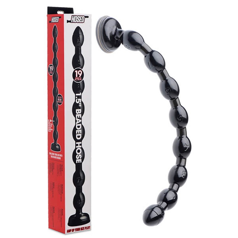 Hosed 19-inch Beaded Anal Snake